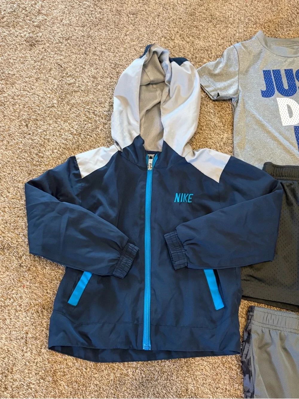Nike Boys Athletic Tops & Shorts Bundle - Blue, Red, Gray, Orange, Black Size 4 - Picture 2 of 14